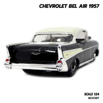 โมเดลรถ CHEVROLET BEL AIR 1957 สีดำ (Scale 1:24) รถคลาสสิคเหมือนจริง