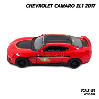 โมเดลรถ Chevrolet Camaro ZL1 2017 สีแดง (1:38) รถเหล็ก ประกอบสำเร็จ