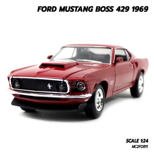 โมเดลรถ FORD MUSTANG BOSS 429 1969 สีแดง (Scale 1/24)