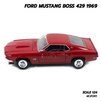 โมเดลรถ FORD MUSTANG BOSS 429 1969 สีแดง (Scale 1/24) โมเดลรถประกอบสำเร็จ