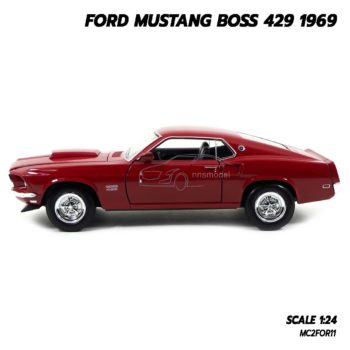 โมเดลรถ FORD MUSTANG BOSS 429 1969 สีแดง (Scale 1/24) ผลิตโดยแบรนด์ Welly Nex