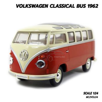โมเดลรถ Volkswagen Bus 1962 สีน้ำตาลส้ม (1:24)