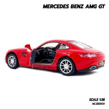โมเดลรถเบนซ์ MERCEDES BENZ AMG GT (1:36) สีแดง โมเดลรถจำลองเหมือนจริง