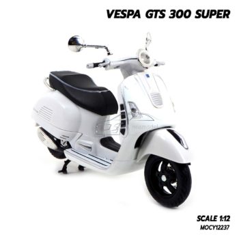 โมเดลเวสป้า VESPA GTS 300 SUPER สีขาว (Scale 1:12) ผลิตจากโลหะผสม Diecast Model + พลาสติก ABS
