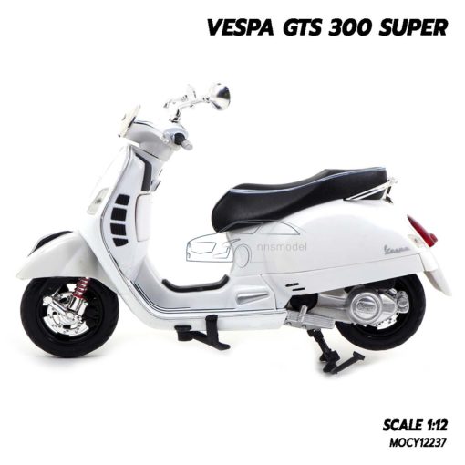 โมเดลเวสป้า VESPA GTS 300 SUPER สีขาว (Scale 1:12) เป็นของขวัญพิเศษ ถูกใจคนชอบเวสป้า