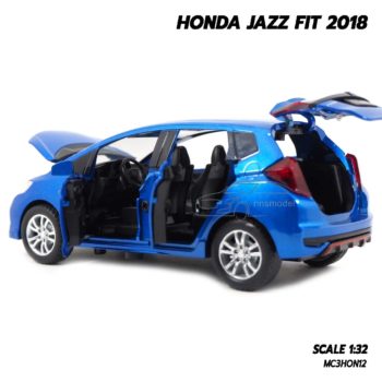 โมเดลรถแจ๊ส 2018 สีน้ำเงิน (1:32) รถโมเดล honda jazz เหมือนจริง