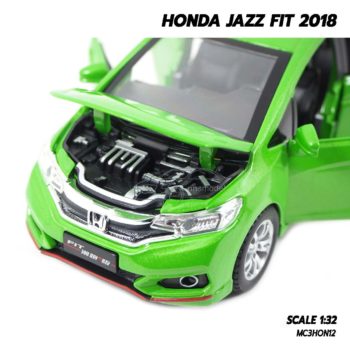 โมเดลรถแจ๊ส FIT 2018 สีเขียว (1:32) เครื่องยนต์จำลองเหมือนจริง