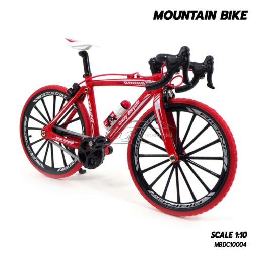โมเดลจักรยาน MOUNTAIN BIKE สีแดง โมเดลประกอบสำเร็จ พร้อมตั้งโชว์