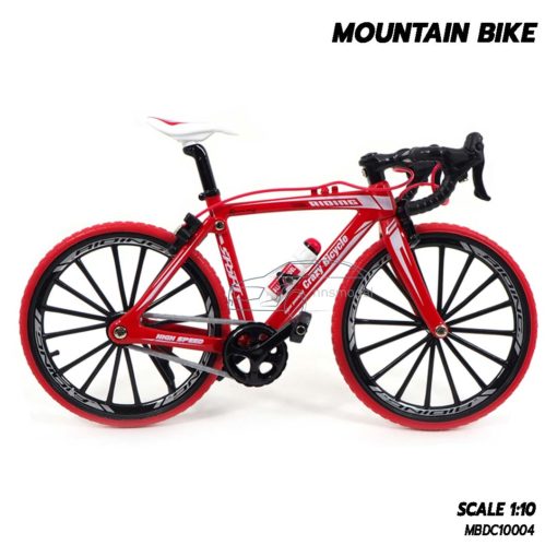 โมเดลจักรยาน MOUNTAIN BIKE สีแดง โมเดลประกอบสำเร็จ มาพร้อมกล่อง