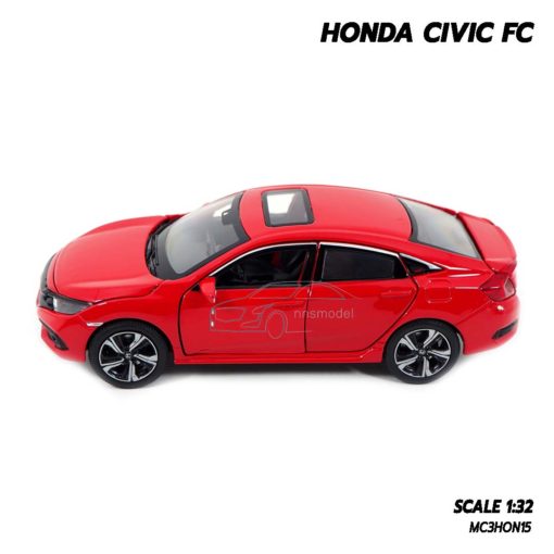 โมเดลรถ HONDA CIVIC FC สีแดง (1:32) โมเดลรถประกอบสำเร็จ พร้อมตั้งโชว์