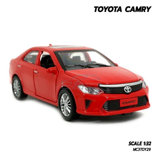 โมเดลรถ Toyota Camry สีแดง (1:32) รถเหล็กประกอบสำเร็จ จำลองเหมือนจริง