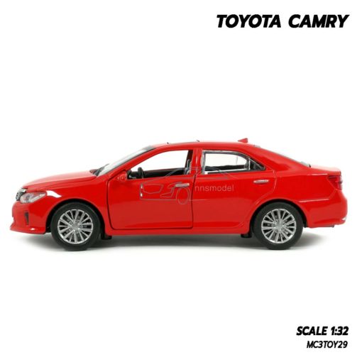 โมเดลรถ Toyota Camry สีแดง (1:32) รถเหล็กประกอบสำเร็จ มีเสียงมีไฟ พร้อมถ่าน
