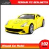 โมเดลรถ เฟอร์รารี่ FERRARI F12 BERLINETTA สีเหลือง (Scale 1:32)