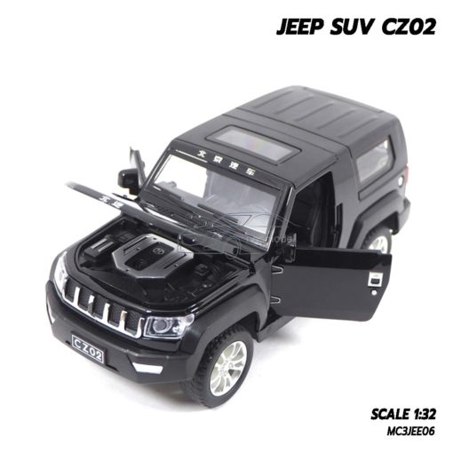 โมเดลรถจิ๊บ Jeep Models SUV CZ02 สีดำ เปิดได้ครบ