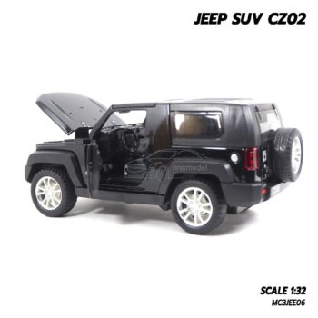 โมเดลรถจิ๊บ Jeep Models SUV CZ02 สีดำ ภายในรถเหมือนจริง