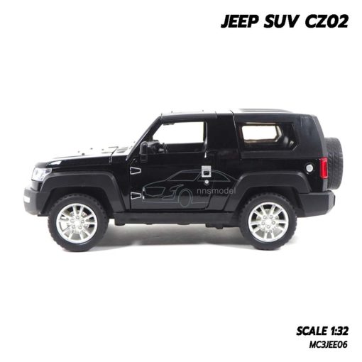 โมเดลรถจิ๊บ Jeep Models SUV CZ02 สีดำ รถเหล็กพร้อมตั้งโชว์