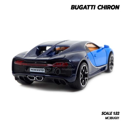 โมเดลรถ BUGATTI CHIRON สีฟ้า (1:32) รถเหล็กโมเดล ประกอบสำเร็จ