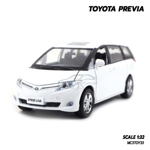 โมเดลรถ โตโยต้า Toyota Previa สีขาว (1:32)โมเดลรถ โตโยต้า Toyota Previa สีขาว (1:32)