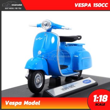 โมเดลรถเวสป้า VESPA 150CC สีฟ้า (Scale 1:18)