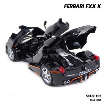 โมเดลรถ FERRARI FXX K สีดำส้ม (Scale 1:32) โมเดลรถเหมือนจริง