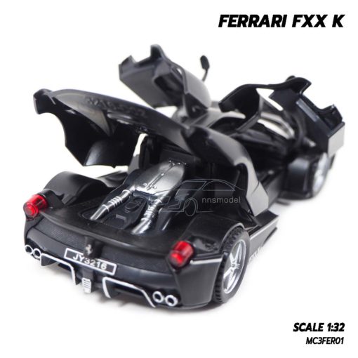 โมเดลรถเหล็ก FERRARI FXX K สีดำด้านเทา (Scale 1:32) โมเดลรถเหมือนจริง มีเสียงมีไฟ