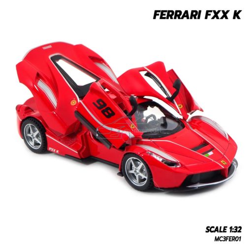 โมเดลรถ FERRARI FXX K สีแดง (Scale 1:32) เปิดประตูปีกนกได้