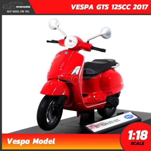 โมเดลเวสป้า VESPA GTS 125CC 2017 สีแดง (Scale 1:18)