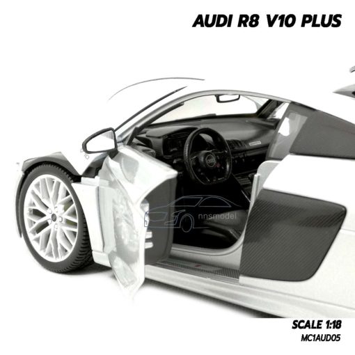 โมเดลรถ AUDI R8 V10 PLUS สีบรอนด์เงิน (Scale 1:18) รถโมเดล ภายในเหมือนจริง