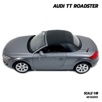 โมเดลรถ AUDI TT Roadster สีเทา (1:18) รถโมเดลสมจริง