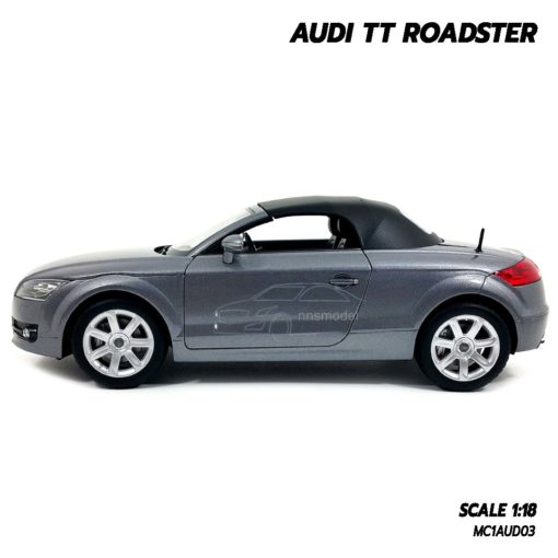โมเดลรถ AUDI TT Roadster สีเทา (1:18) โมเดลรถสะสม ผลิตโดย Welly
