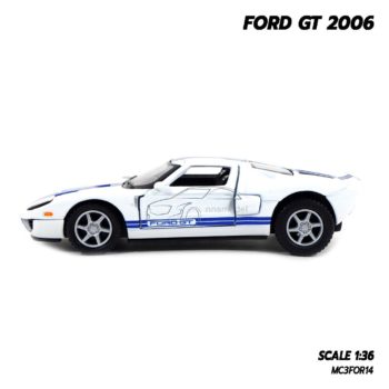 โมเดลรถ FORD GT 2006 สีขาว โมเดลรถเหล็ก มีลานวิ่งได้
