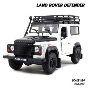โมเดลรถ LAND ROVER DEFENDER สีขาว (Scale 1:24)