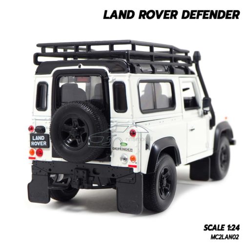 โมเดลรถ LAND ROVER DEFENDER สีขาว (Scale 1:24) โมเดลรถสะสม แนวออฟโรด