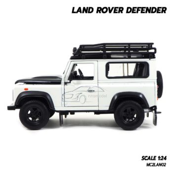 โมเดลรถ LAND ROVER DEFENDER สีขาว (Scale 1:24) โมเดลรถสะสม ประกอบสำเร็จพร้อมตั้งโชว์