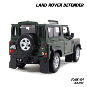 โมเดลรถ LAND ROVER DEFENDER สีเขียวเข้ม (1:24) โมเดลรถสะสมเหมือนจริง