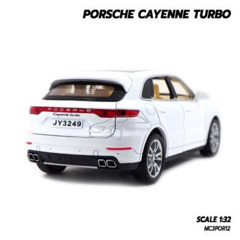โมเดลรถ Porsche Cayenne Turbo สีขาว (1:32) โมเดลรุ่นมีเสียงมีไฟ จำลองเหมือนจริง