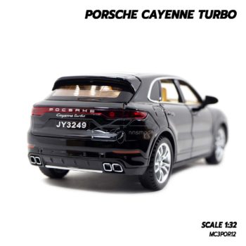 โมเดลรถ Porsche Cayenne Turbo สีดำ (1:32) รถเหล็กจำลองเหมือนจริง