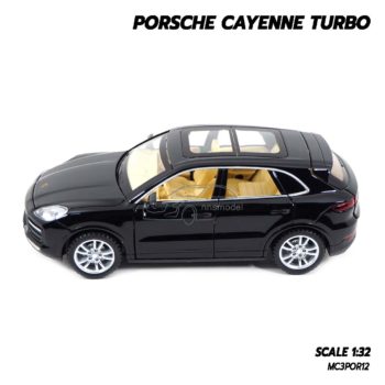 โมเดลรถ Porsche Cayenne Turbo สีดำ (1:32) โมเดลรถเหล็ก ประกอบสำเร็จ