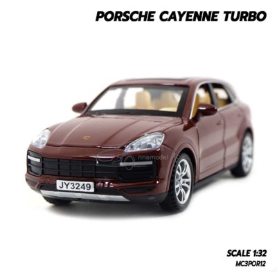โมเดลรถ Porsche Cayenne Turbo สีน้ำตาล (1:32)