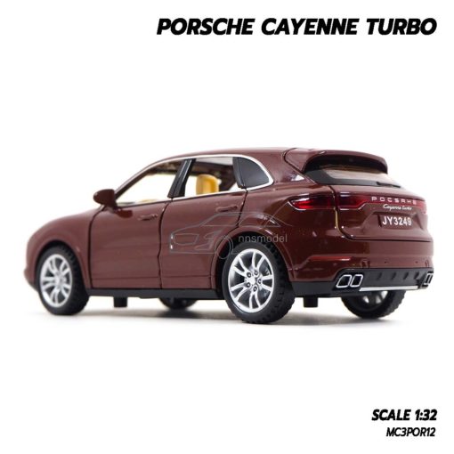 โมเดลรถ Porsche Cayenne Turbo สีน้ำตาล (1:32) โมเดลรถเหล็ก ของขวัญวันเกิด
