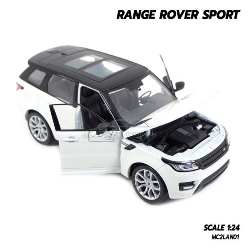 โมเดลรถ RANGE ROVER SPORT สีขาว (Scale 1:24) โมเดลรถ เปิดประตูรถได้เหมือนจริง
