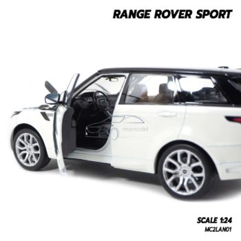 โมเดลรถ RANGE ROVER SPORT สีขาว (Scale 1:24) โมเดลรถสะสม ภายในเหมือนจริง