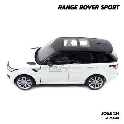 โมเดลรถ RANGE ROVER SPORT สีขาว (Scale 1:24) โมเดลรถสะสม ประกอบสำเร็จ พร้อมตั้งโชว์