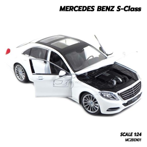 โมเดลรถเบนซ์ Mercedes Benz S-Class (1:24) โมเดลรถเปิดฝากระโปรงหน้ารถได้