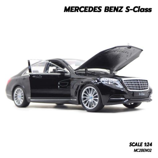 โมเดลรถเบนซ์ Mercedes Benz S-Class สีดำ (1:24) โมเดลรถเหล็ก สวยๆ พร้อมตั้งโชว์