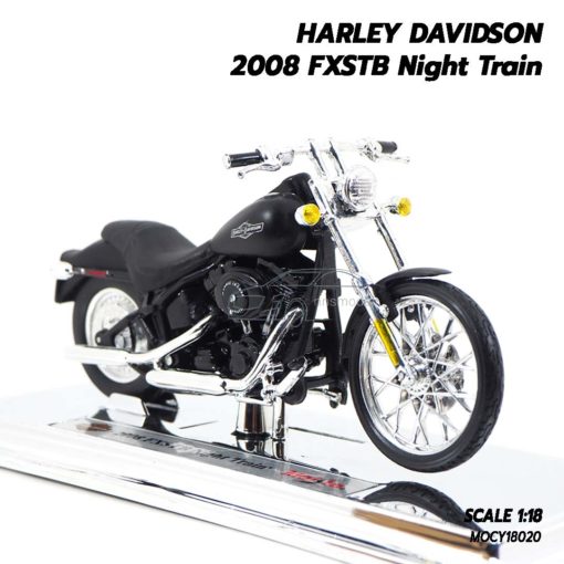 โมเดลฮาเล่ย์ HARLEY DAVIDSON 2008 FXSTB Night Train (1:18) โมเดลรถของสะสม