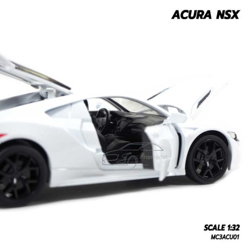 โมเดลรถ ACURA NSX สีขาว (1:32) โมเดลรถเหล็ก ภายในรถจำลองเหมือนจริง