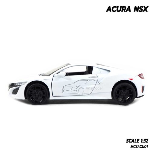 โมเดลรถ ACURA NSX สีขาว (1:32) รถของเล่น พร้อมตั้งโชว์