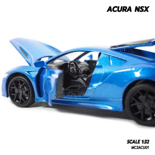 โมเดลรถ ACURA NSX สีน้ำเงิน (1:32) โมเดลรถเหล็ก ภายในรถสมจริง