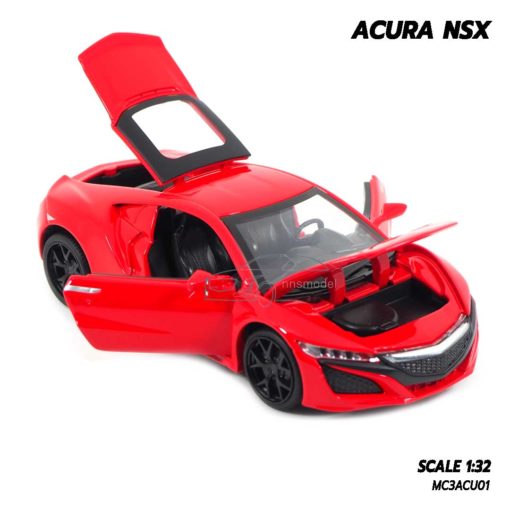 โมเดลรถ ACURA NSX สีแดง (1:32) รถเหล็กจำลอง เปิดได้ครบ
